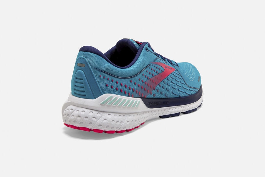 Brooks Adrenaline Gts 21 Road Loopschoenen Dames - Blauw/Roze - 578239NVX